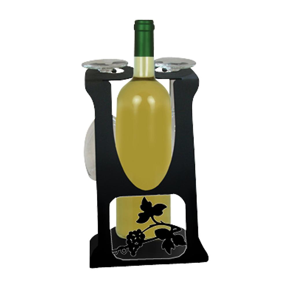 Grapevine Design Wine Holder 2 glasses 6 1/2 In. W x 9 In. H x 8 In. D