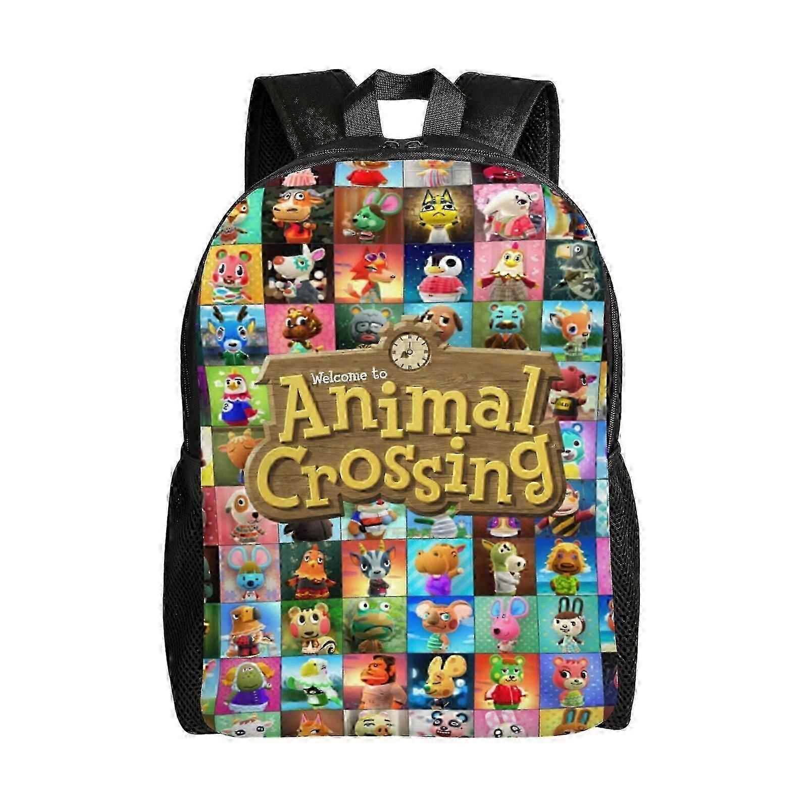 c3744 حقيبة ظهر مدرسية للحيوانات عبر للأطفال حقيبة كتب كبيرة لمكتب المدرسة خفيفة الوزن حقيبة كتف للسفر في الهواء الطلق jjn3744
