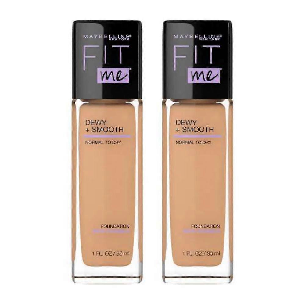 2 x Maybelline Fit Me Dewy + Smooth Foundation 30ml - 230 Natural Buff
