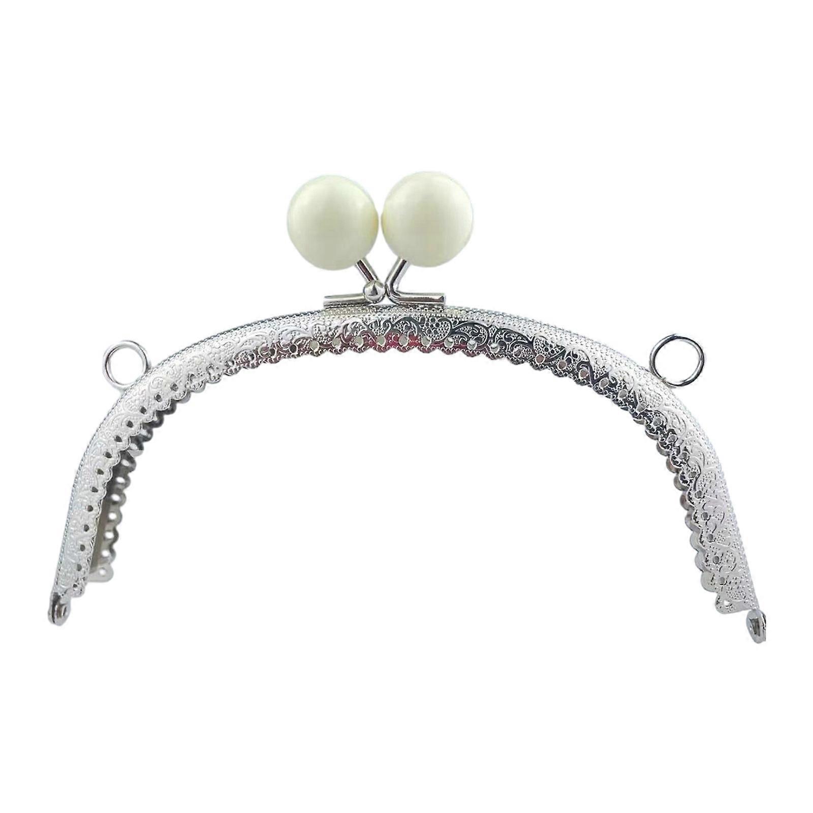 Convenient Bag Clasp Lock DIY Handle Craft Perfect for Multipurpose Bags and Purses  White