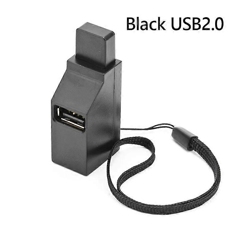 USB 2.0 HUB Adapter Extender Splitter Box 3 Ports for PC Laptop,Black