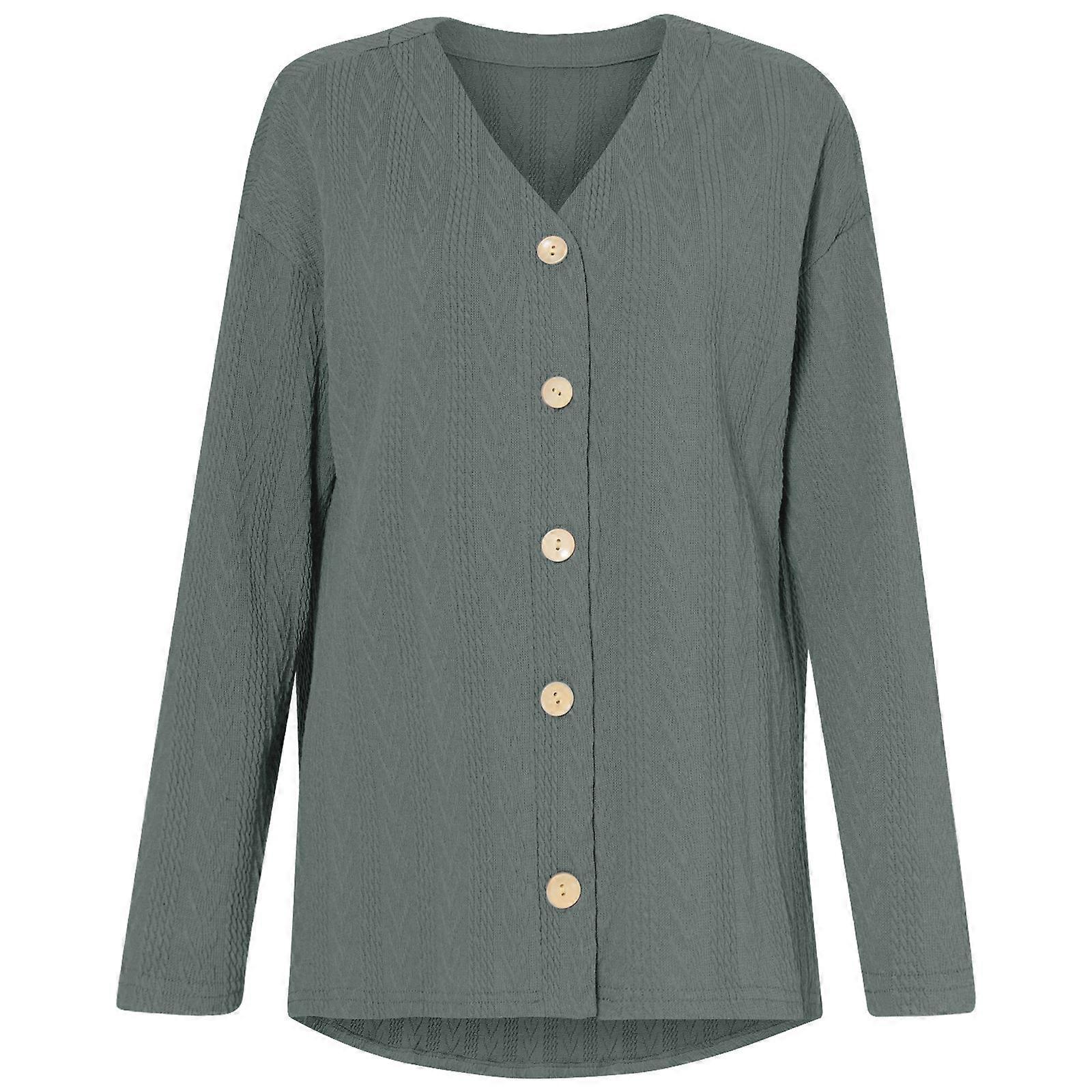 Fashion Knitted Cardigan Button Down Sweaters Open Front Cardigans