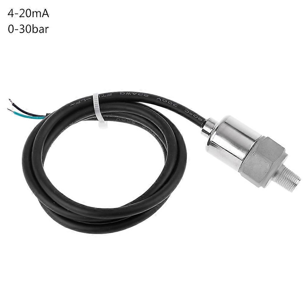0-10/20/30bar 1/8" Input 8-32V 12V 24V for DC Output 4-20mA Pressure Transmitter Transducer Sensor Fitting for Oil Water