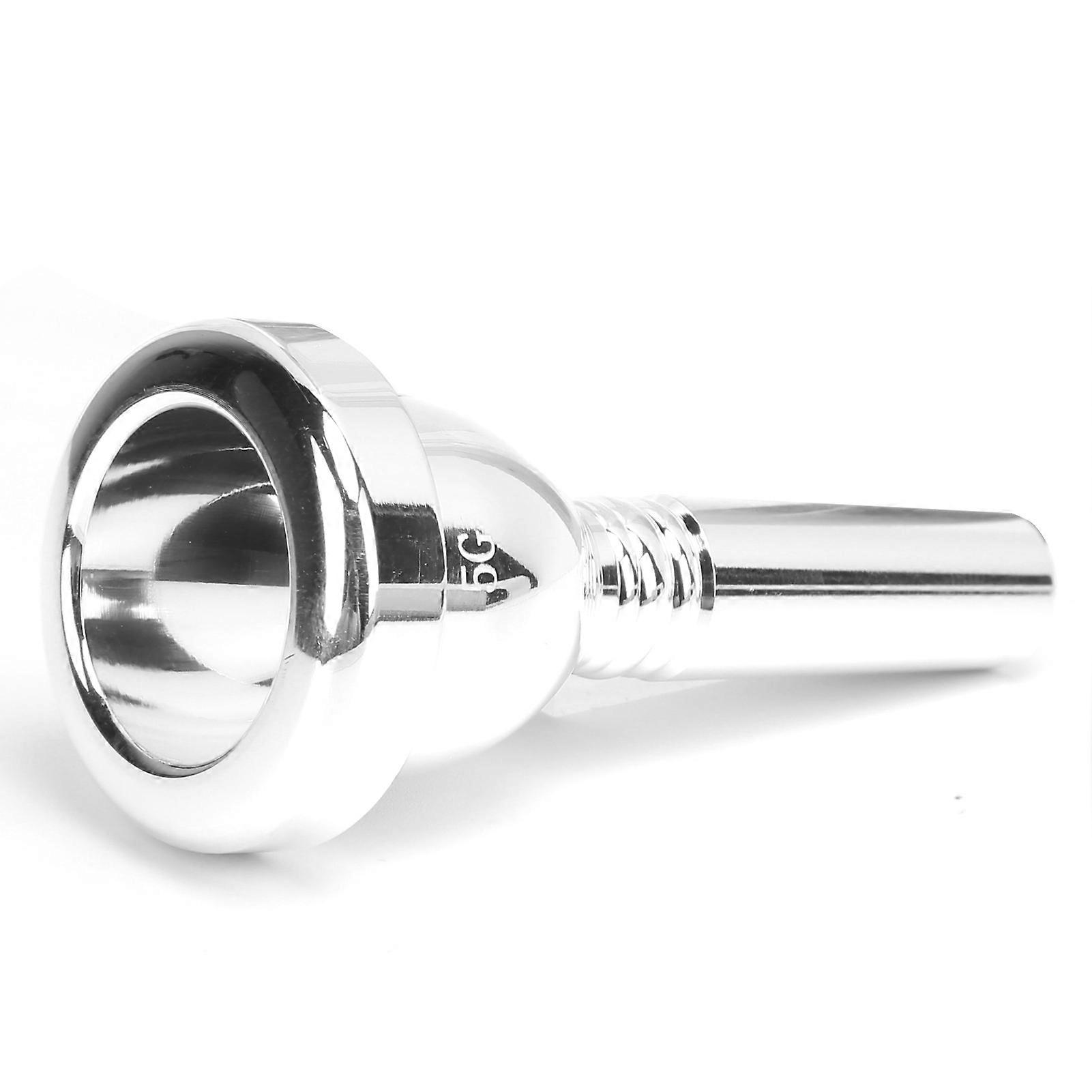 Trombone Mouthpiece Tenor Large Shank Mouth Piece Metal 12.7mm 5G Accessory Replacement TR‑03Silver