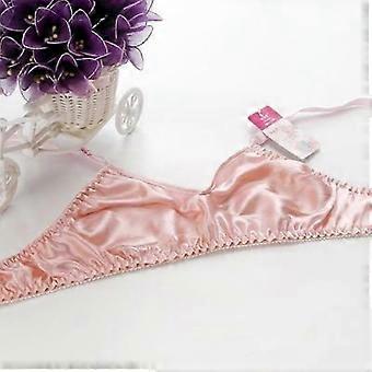 Double-sided Real Silk Bra Wireless Ultra-thin Underwear 100% Mulberry Silk 34/75-42/95AB