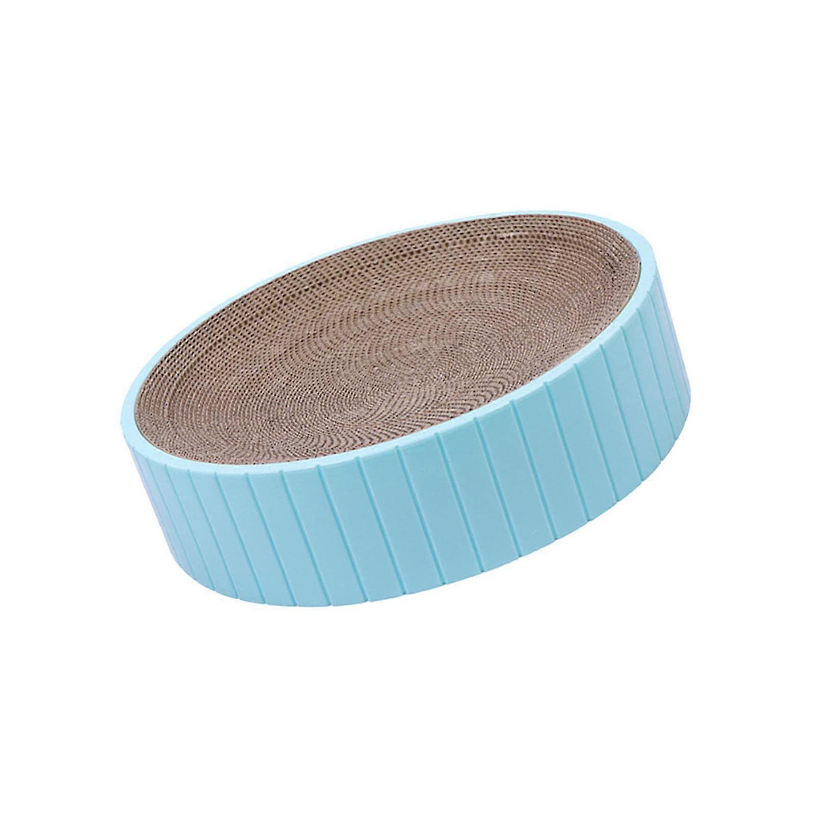 CATS Scratcher Bowl Blue Sliding Cardboard Multifunction Bed Scratch Board with Sleep Area and Grinding Surface