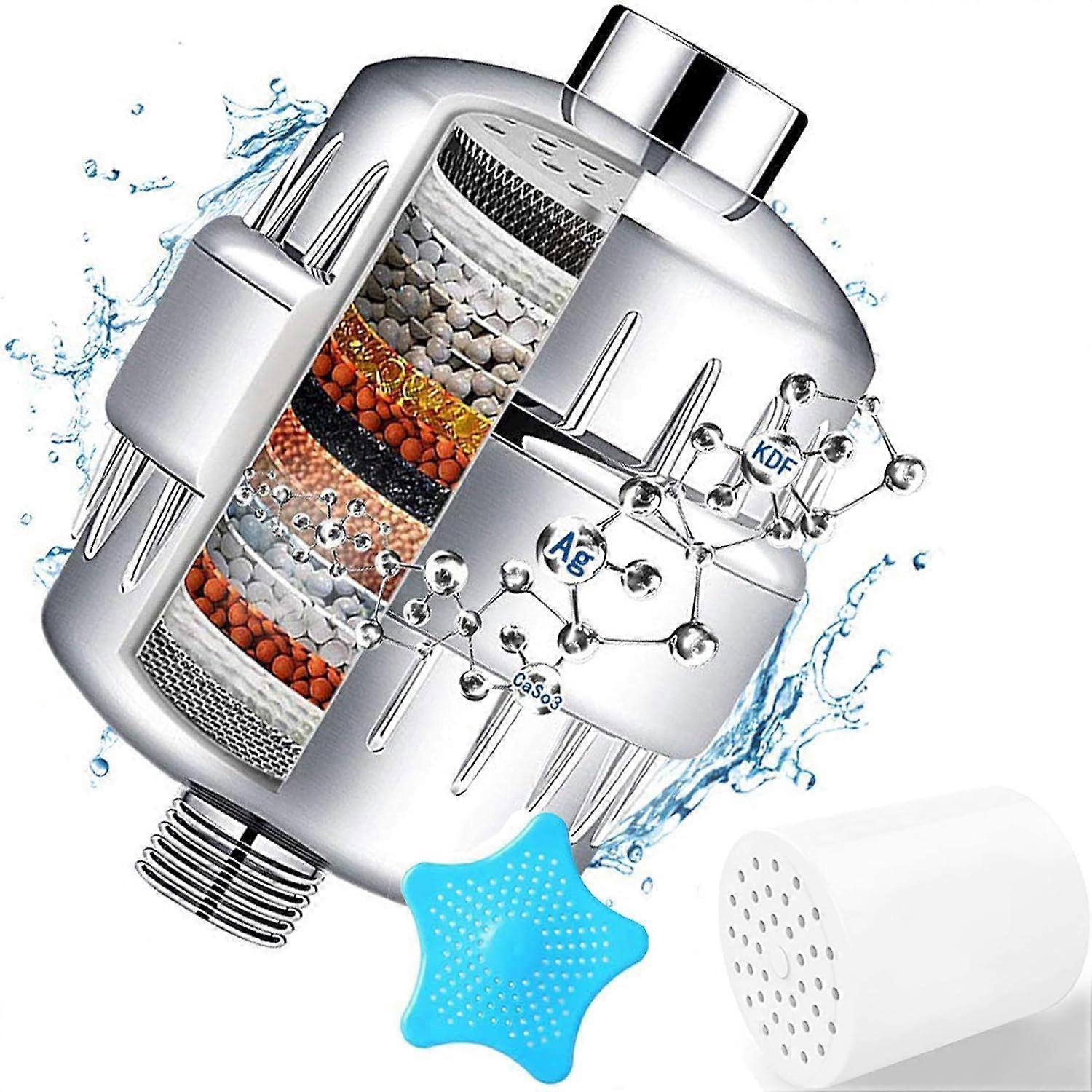 Stage Shower Filter with Vitamin C, 32 Hard Water Softener, Compatible Shower Head Filter, High-Quality Water Treatment