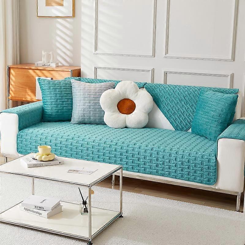 Winter Sofa Cover Non-Slip Thicken Plush Couch Cushion for Living Room Soft Universal Sofa Cover Back Towel Sectional Sofa Mat