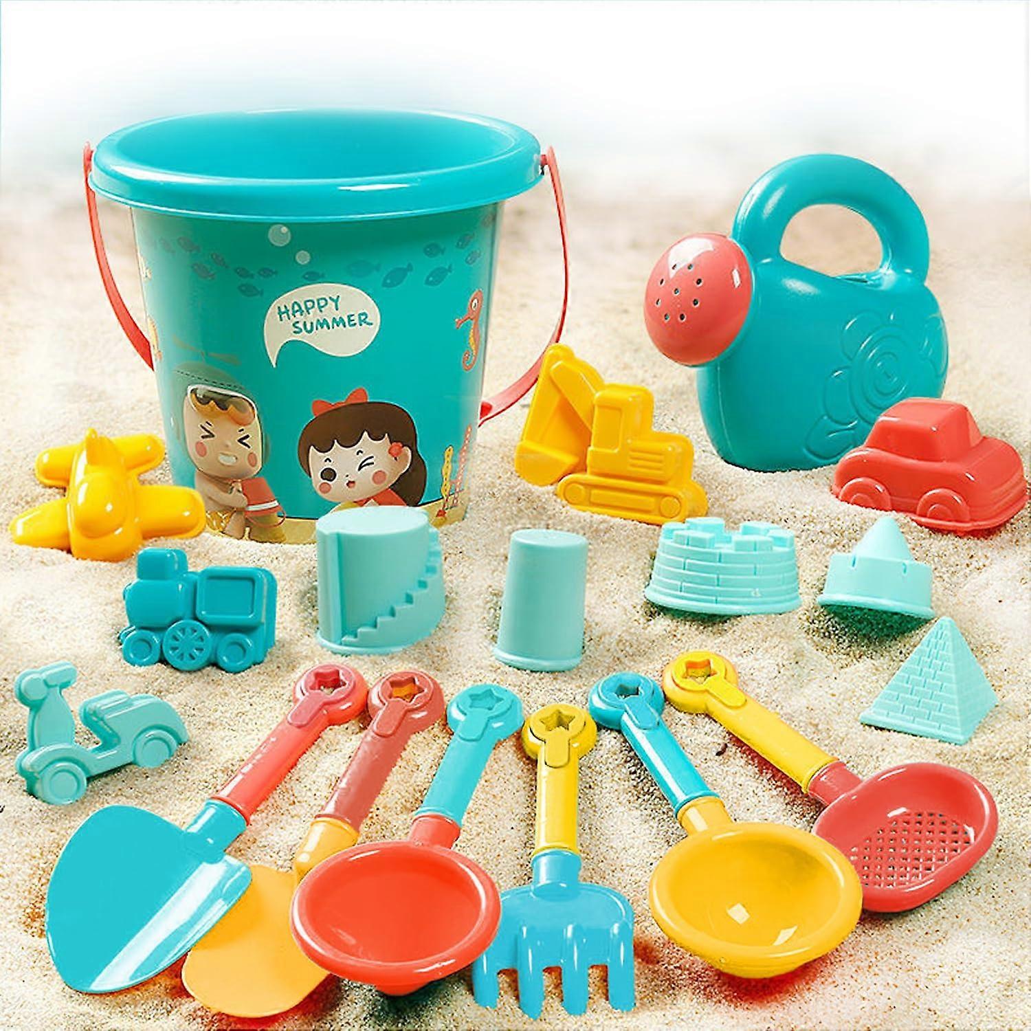 Tiny Size Beach Toys for Kids Ages 48 Beach Bucket Sand Molds Beach Shovel Tool Kit