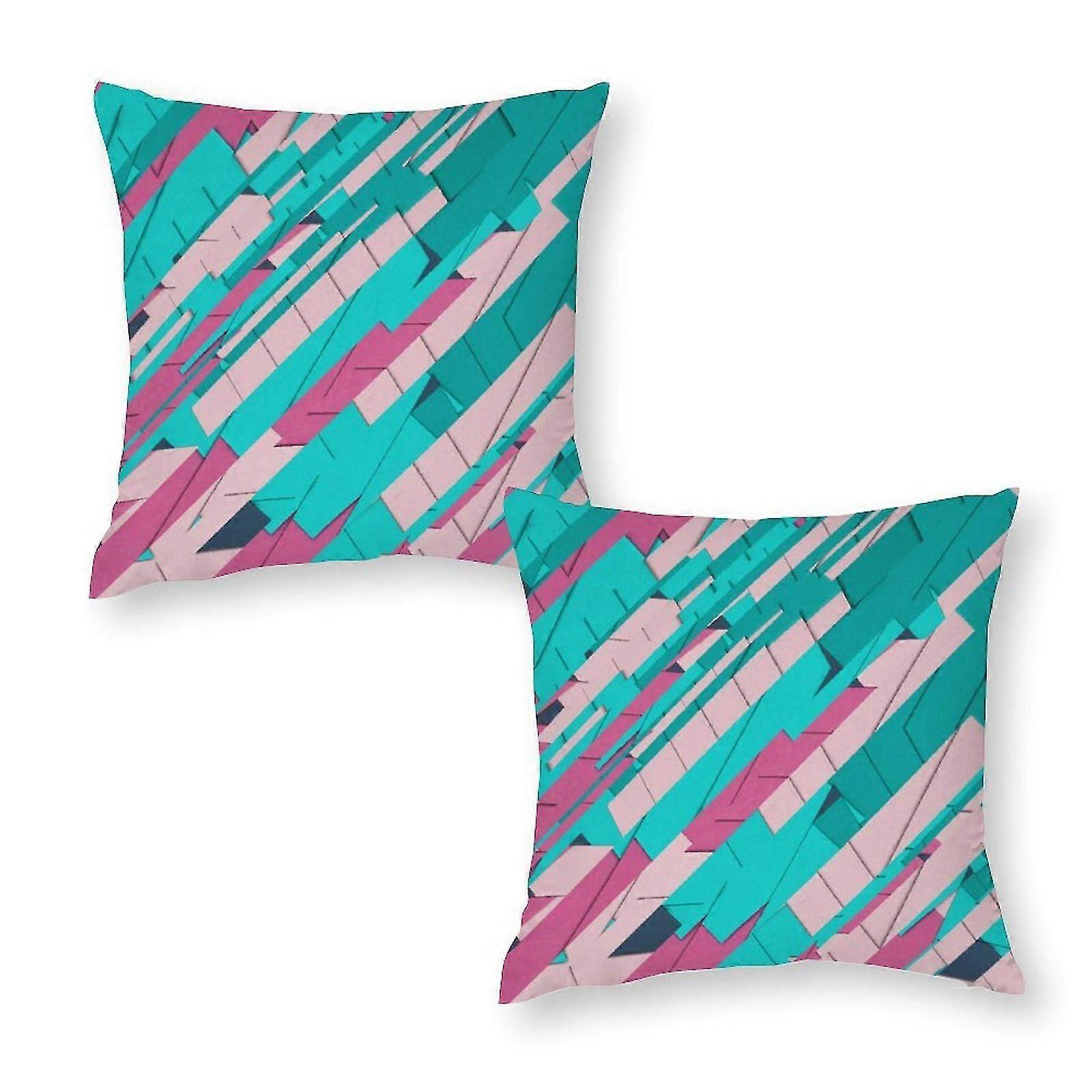 Trefärgad bakgrundskudde täcker set med 2