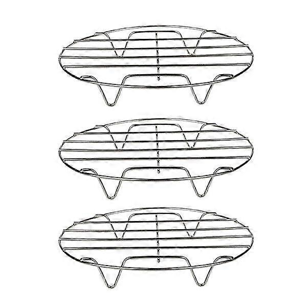 3 Pcs Steamer Insert Round Streamer Rack Steamer Rack Pots Stream Rack Round Steam Tray Steam Cooking Pot