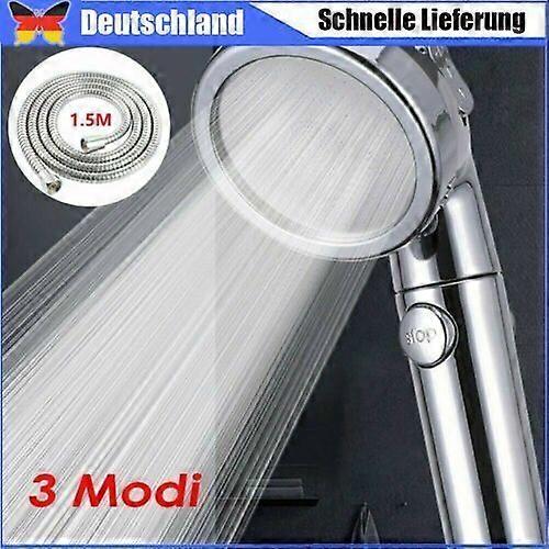 Hochdruck Duschkopf Handbrause 3Modi EIN/AUS Schalter Wasserspar Mit Schlauch