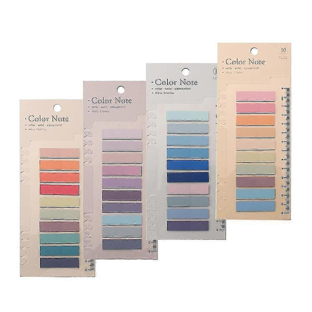800 pezzi di linguette adesive per annotare libri, note adesive scrivibili con righello per contrassegnare le pagine e classificare i file, colore Morandi