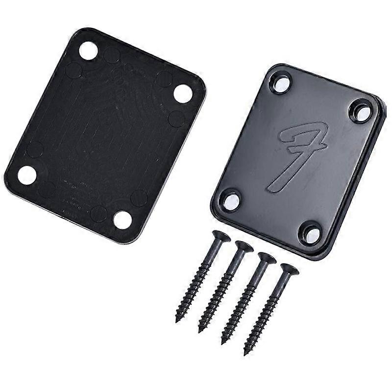 70S 4-Bolt Guitar Neck Plate Neckplate(Black)