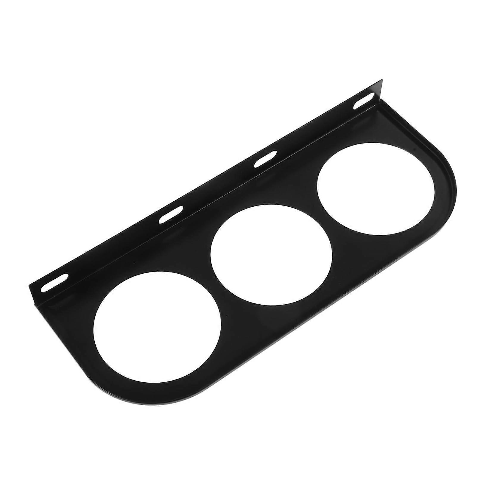 Car Dashboard Gauge Mount Holder, 3 Hole Iron Instrument Rack for Auto Accessories, Compatible with Most Vehicles