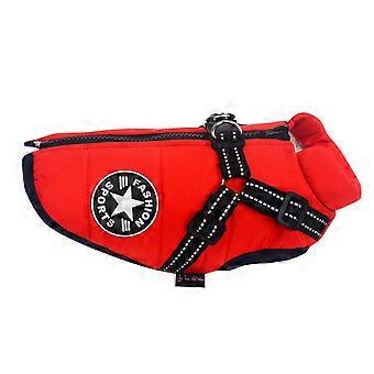 Pet Warm Jacket Small Dog Vest Harness Wih Leash Puppy WinterOutfit Cold Weather Coat