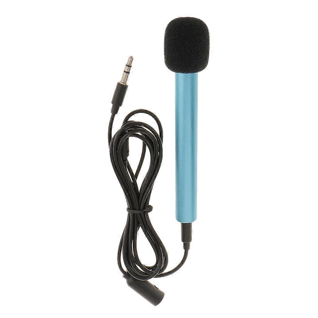 3,5 mm Mini Handmicrofoon voor Android-telefoon Sing Blue