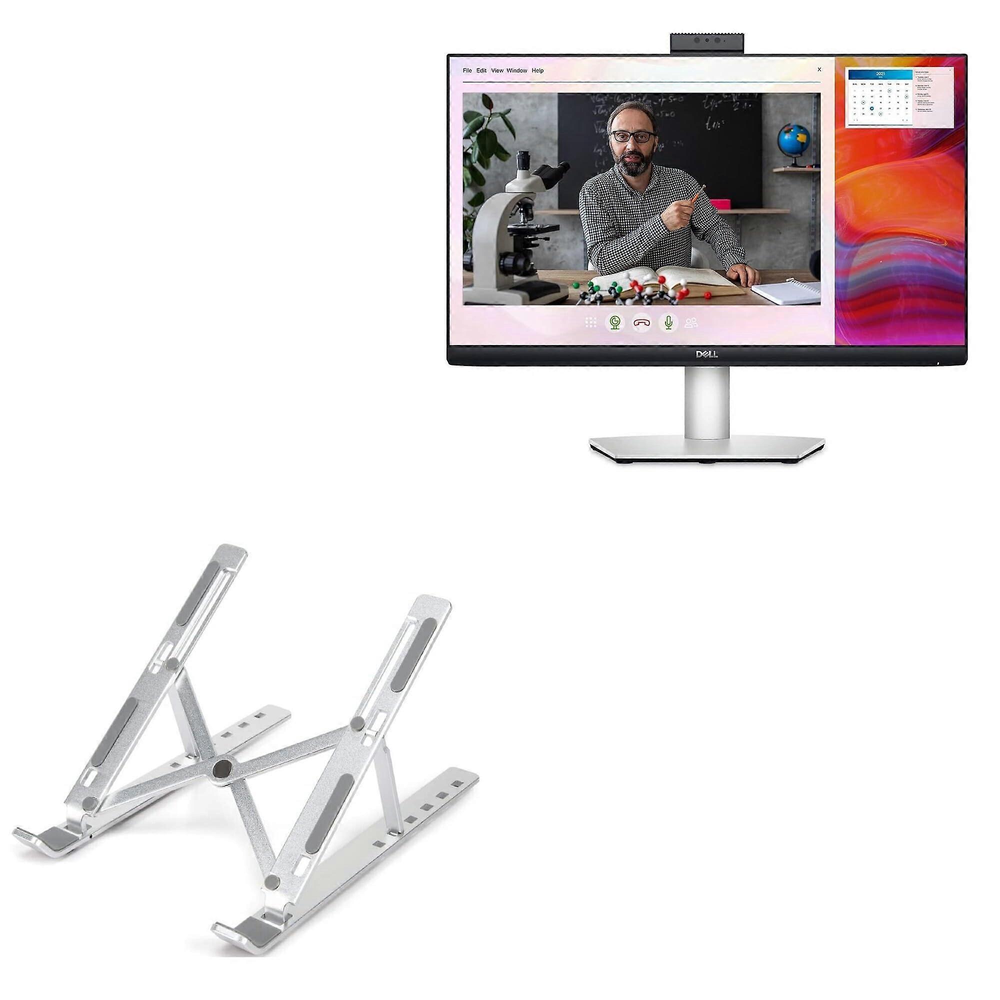 Stand and Mount for Dell S2422HZ 24 Inch Monitor, Compact QuickSwitch Laptop Stand, Adjustable Height, Durable Design