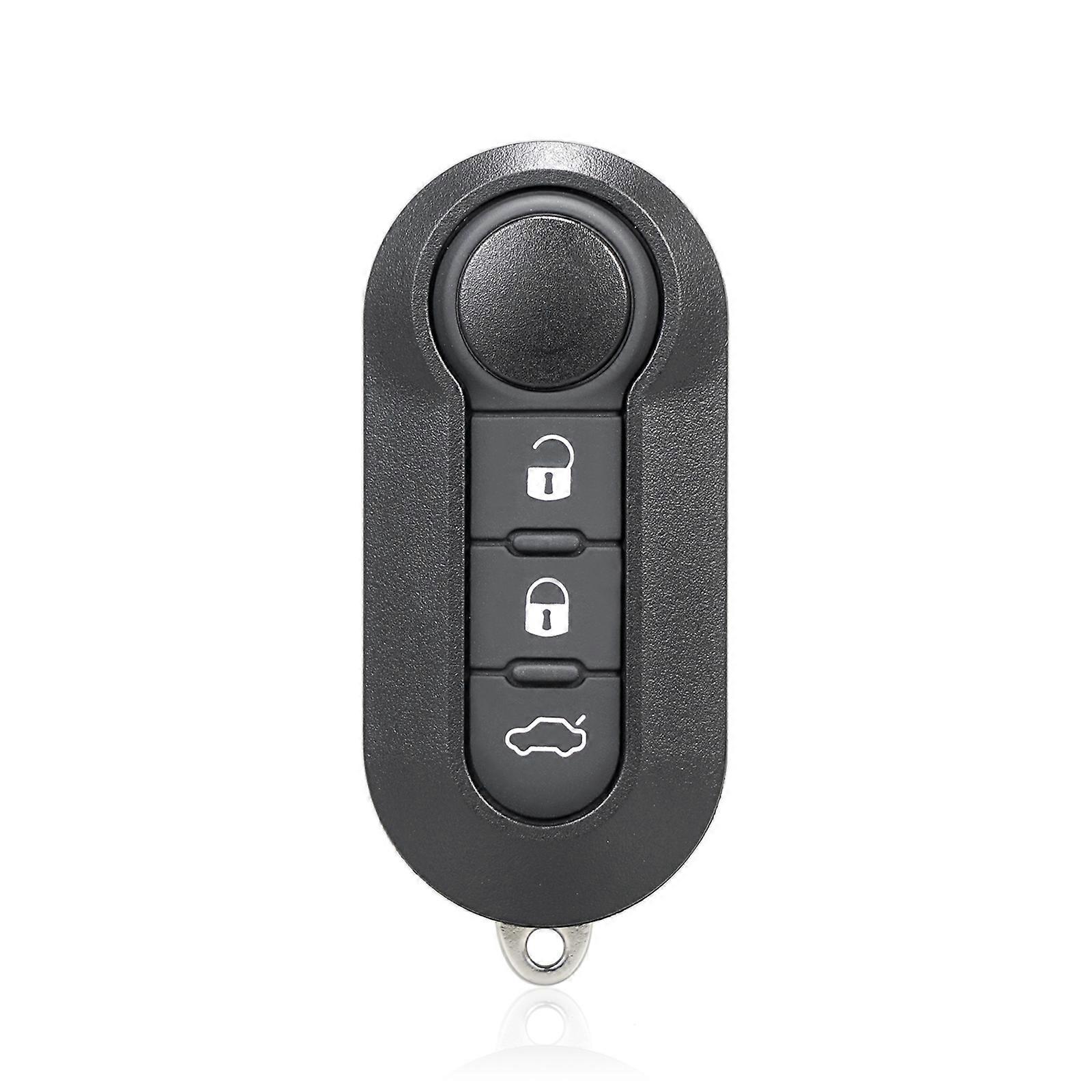 Car Key Case  For Fiat 3 Button Folding Car Key Case Remote Control Shell SIP22, Style:White Switch Button