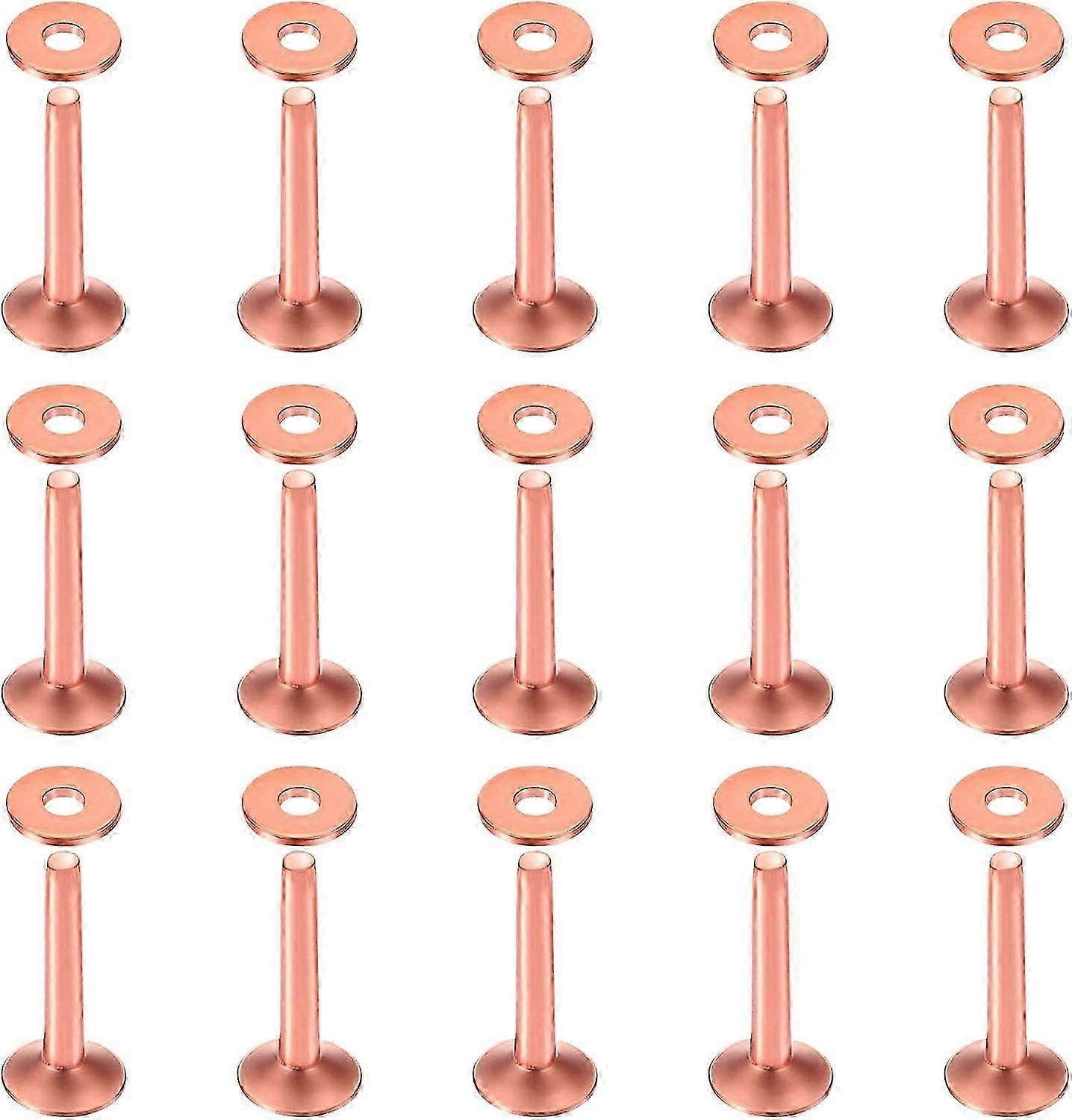 50pcs Copper Rivets and Countersinks Set for Leather Crafts, Belts, Wallets, DIY Projects