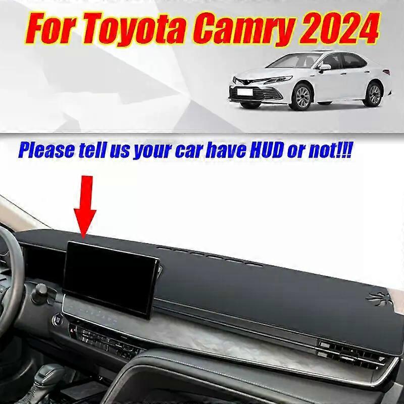 Schwarzes Leder Armaturenbrett Abdeckung Dash Protector Pad Pad Matte für Toyota Camry 2024