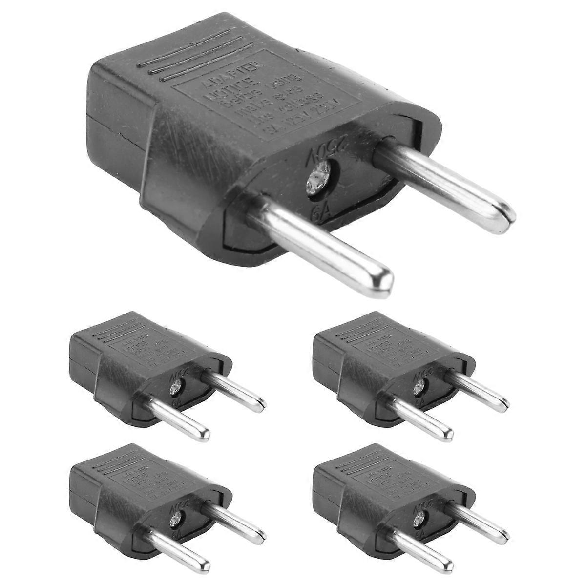 5X USA USA til EU Euro Plug Converter Reiselader Adapter AC Strømplugg Adapter