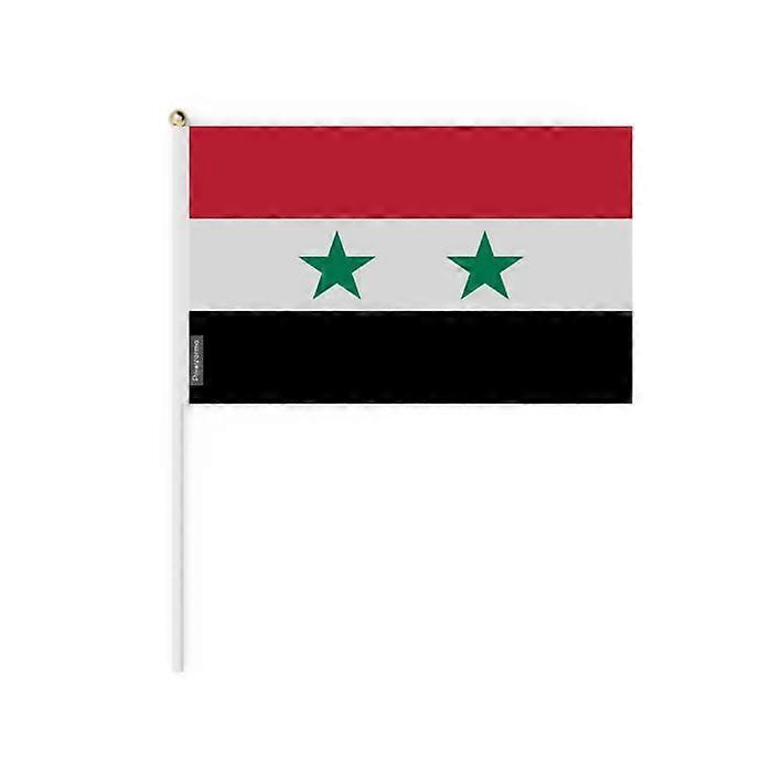 Flag - Mini Flag Syria - 14 x 21 cm - Durable Polyester - Lightweight - Double-sided Print