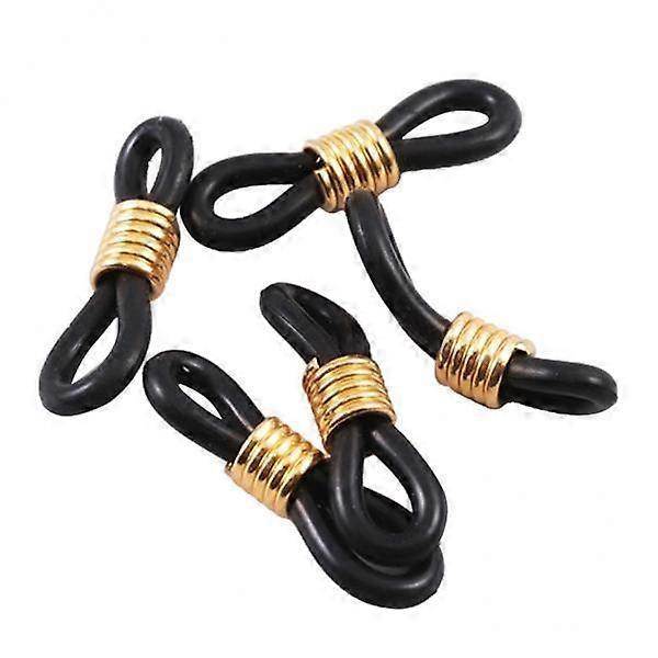 5x50Pcs Ends Eyeglass Glasses Holder Repair Chain Cord Loop Ends Black Golden