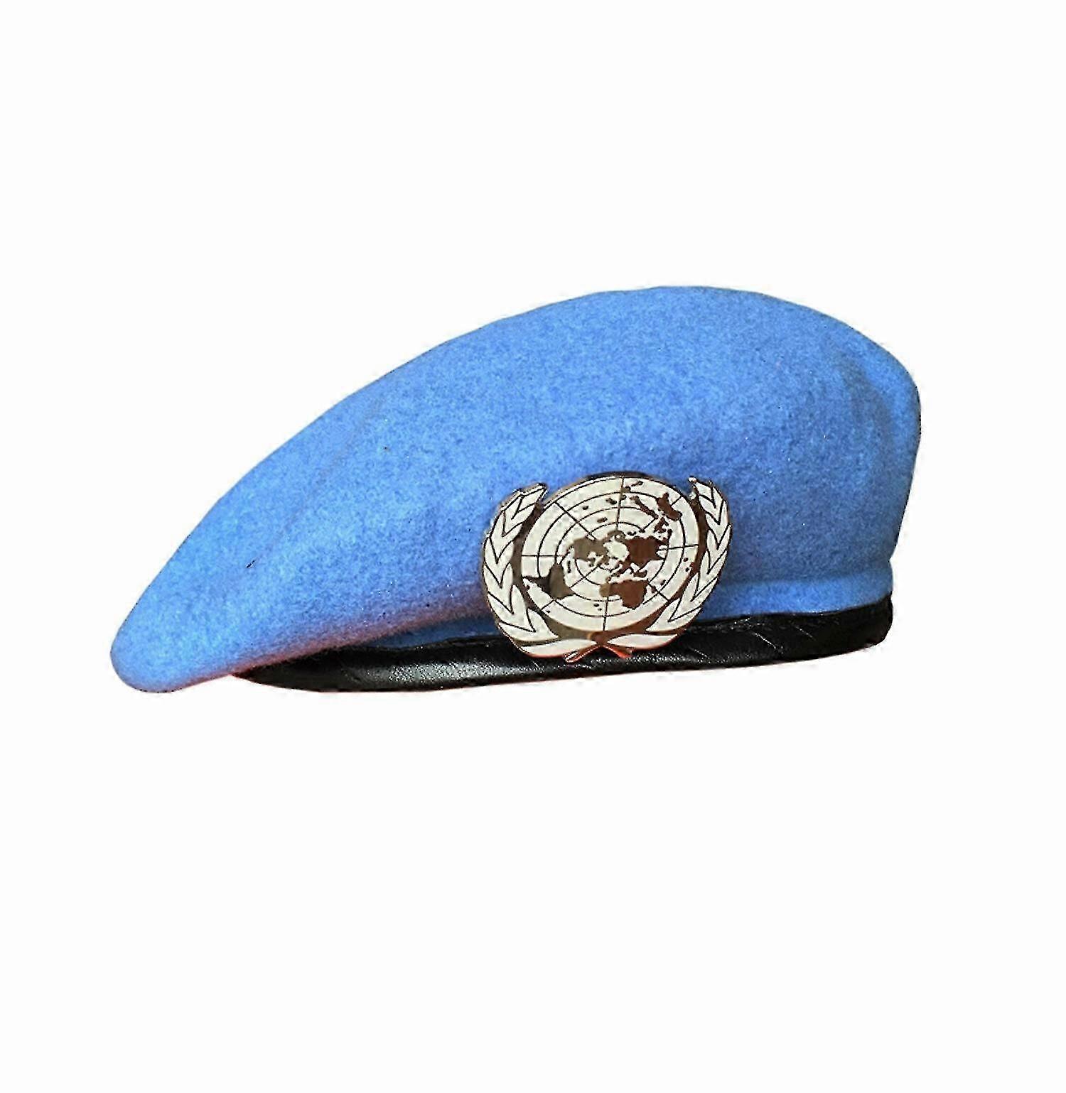 Accurate Reproduction Of The Un Blue Beret Un Peacekeeping Forces Cap With Un