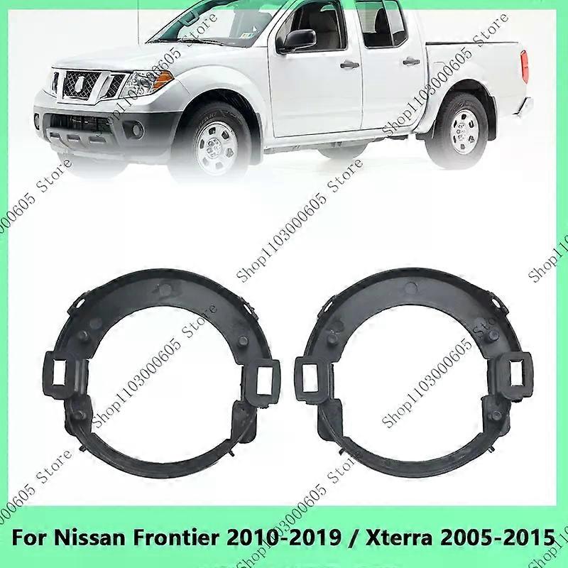Suitable for Nissan Xterra 2005-2015 / Frontier 2010-2019 Front Bumper Fog Lamp Light Mount Bracket Frame Hood Lampshade Protection