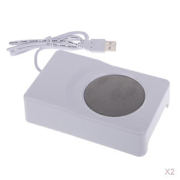 2xPortable USB Heating And Cooling Coaster Coffee Cup Pad Drink Mat for Gift