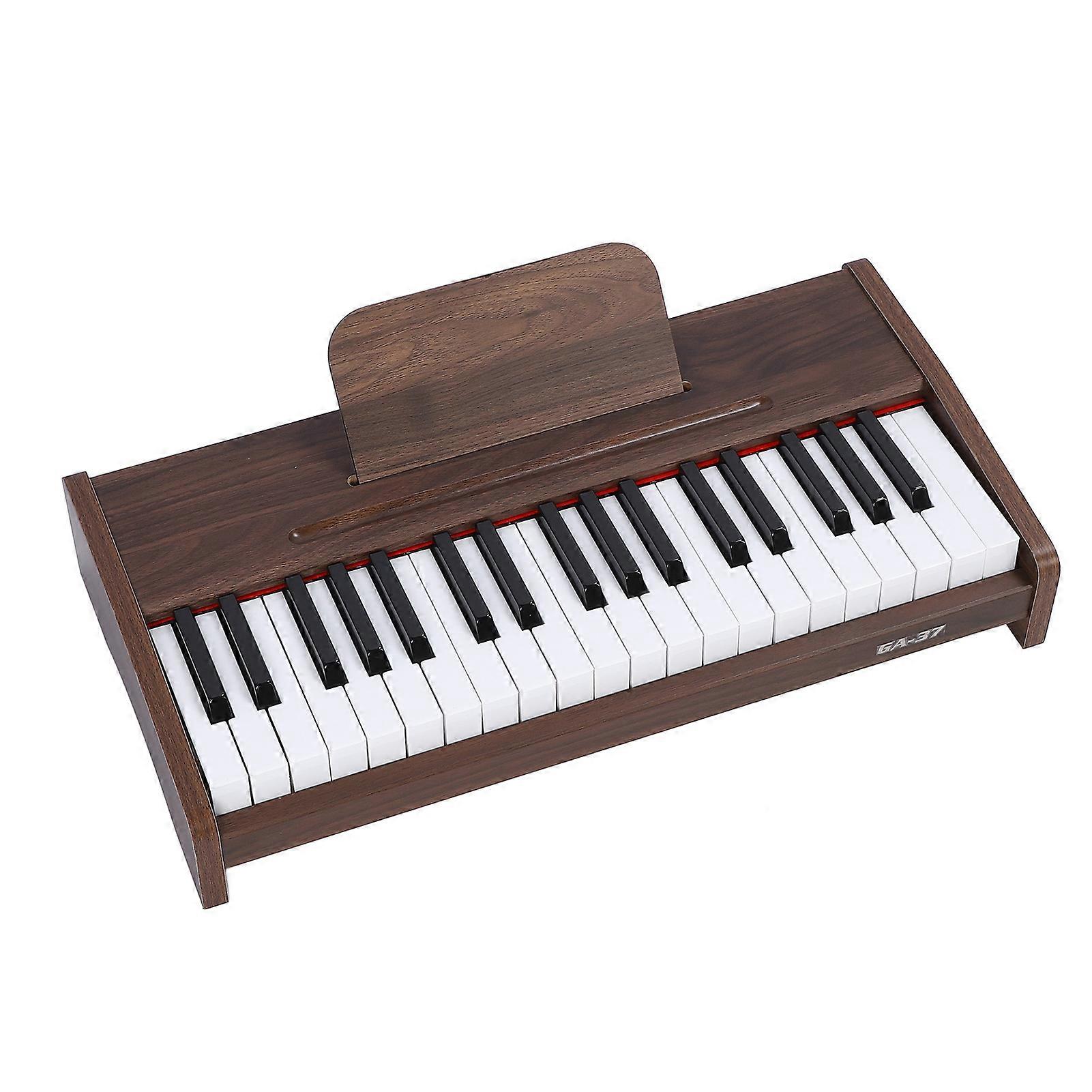 Piano Keyboard 37 2.2cm Key Walnut Grain Pattern Electric Keyboard for Beginners and Experienced Players