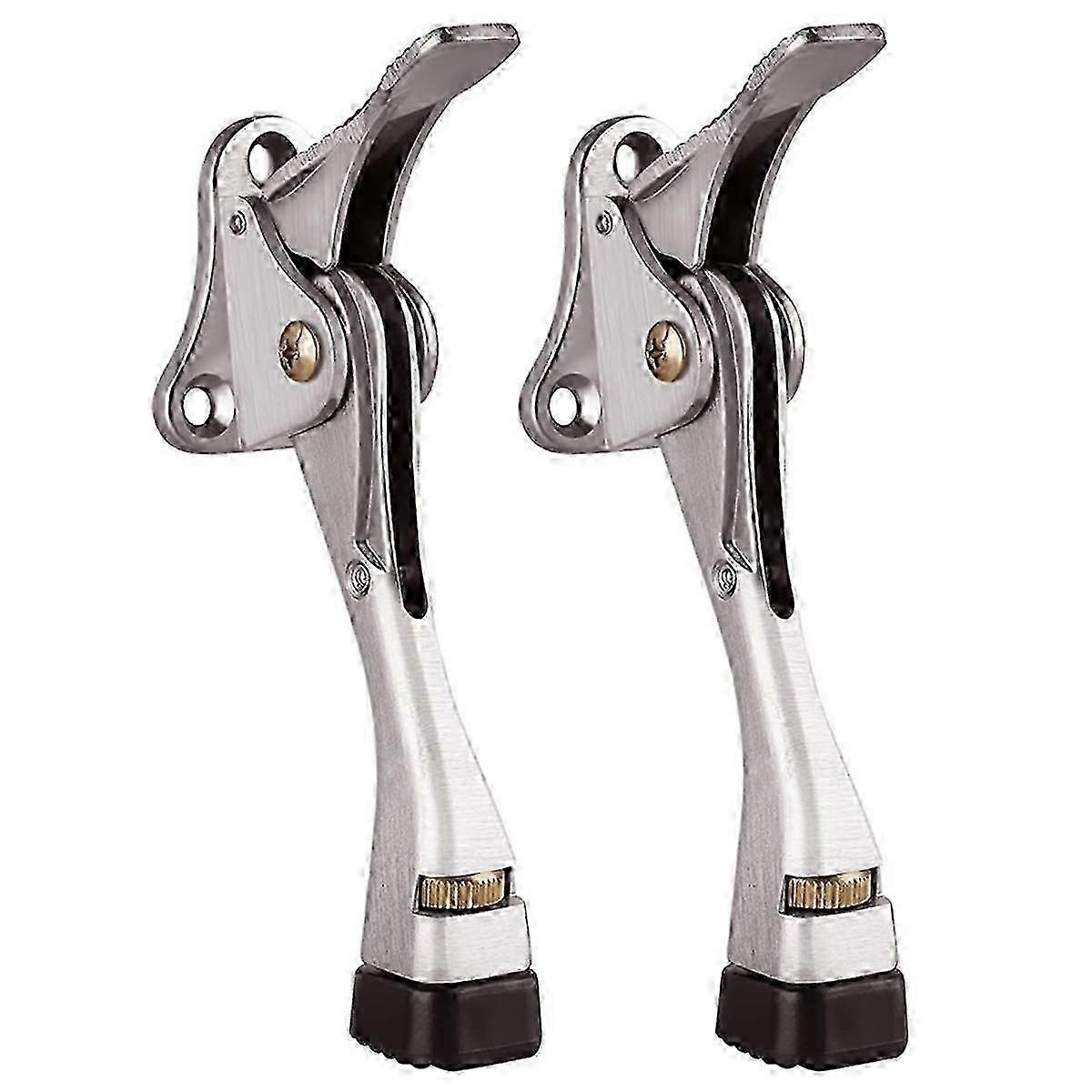 Door Stopper 2 Packs Kickdown Door Stop Adjustable Height