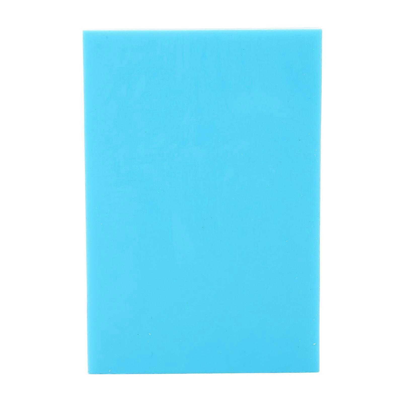 Soft Rubber Carving Block Blue White Blue Rectangular Making Block for Printmaking Crafts Stamping 15x10x1cm 