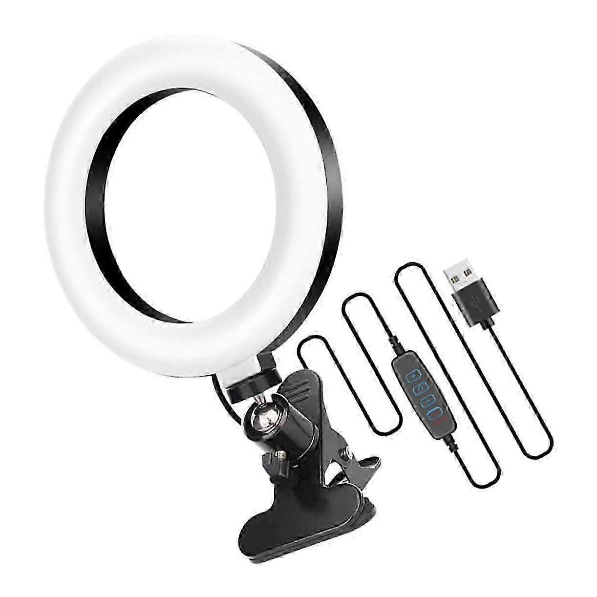 2025 Clip LED Ring Light with Brightness for Video Conferencing and Streaming Vlogs