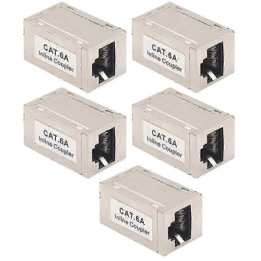 Pack Of 5 Cat6 A Ethernet Coupling Patch Cable Rj45 Cat6 Lan Connector Extension Lan Cable Rj45 Coupling