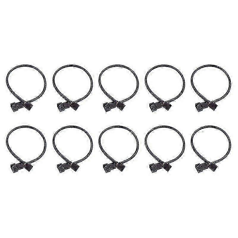 10pcs Computer PWM Temperature Control Cooling Fan 4pin Extension Cable for Motherboard and CPU Fan Extension
