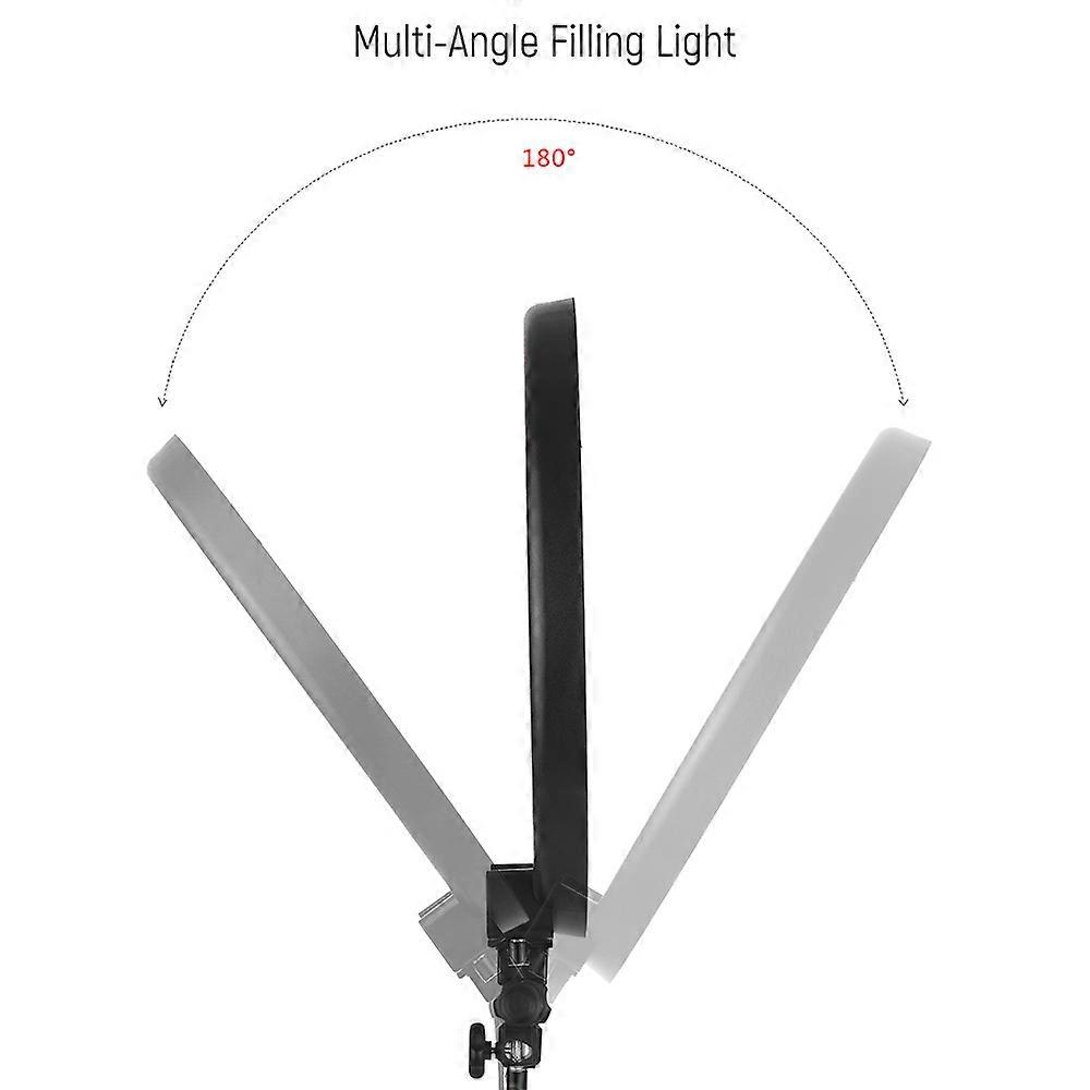 Andoer 18" Ring LED Video Light Kit, 5500K, CRI 90+, Stand, Filters, Phone Control