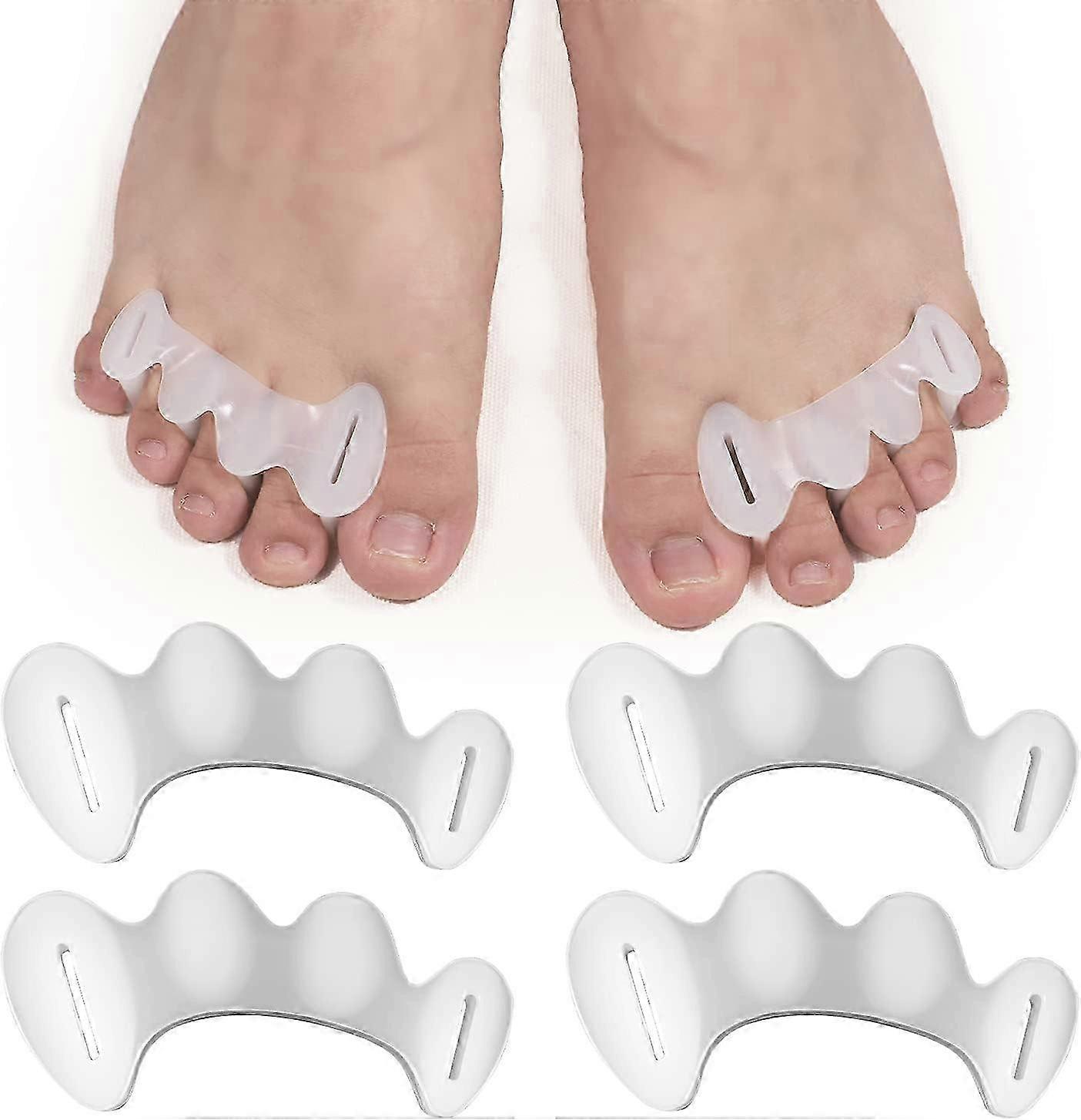 Adjustable Toe Spacers, Silicone Separators Designed for Hammertoes, Comfortable Foot Alignment - Suitable for Medium Size