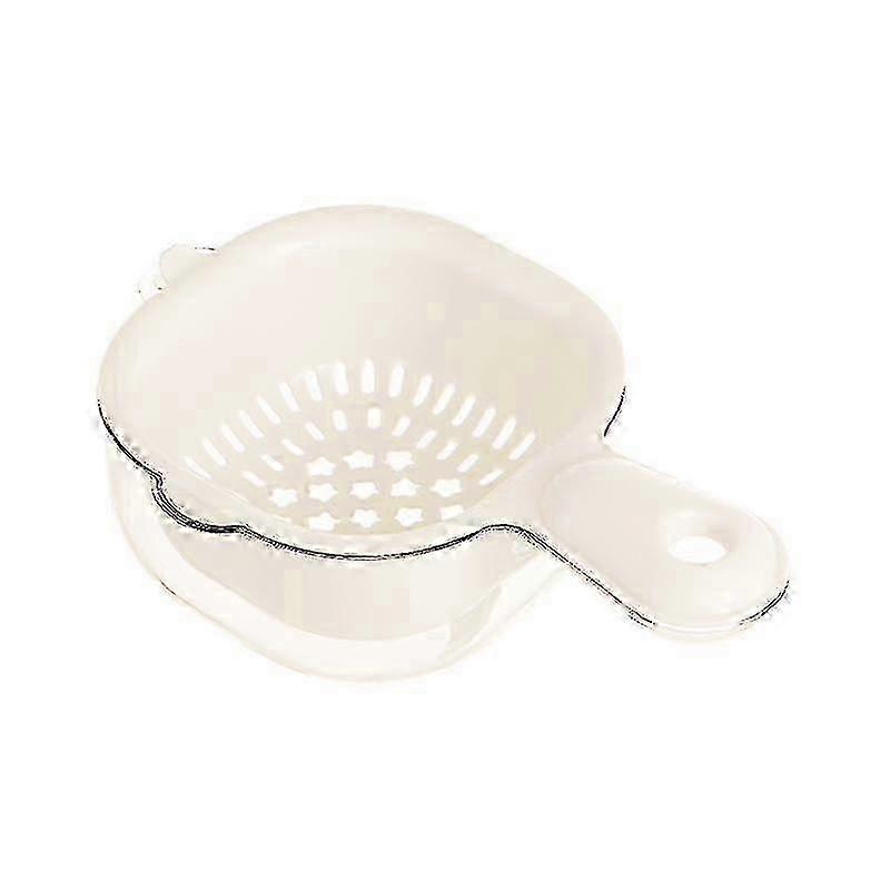 Dual-Layer Vegetable Colander and Draining Basket with Handle for Efficient Fruit Straining and Food Preparation