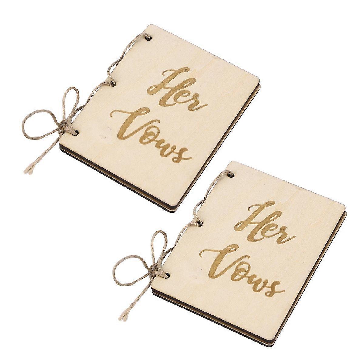 Vow Booklets for Bride and Groom to Record Sacred Promises