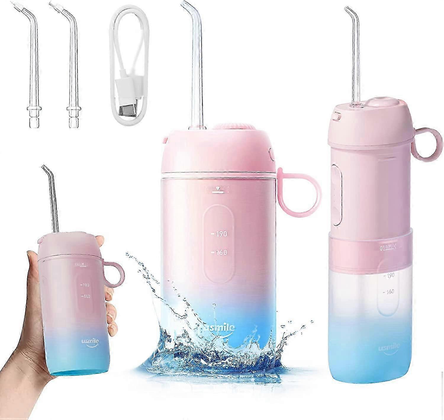 Cordless Water Flosser with 3 Modes & 3 Jets, 200ML Tank for Teeth Cleaning & Braces