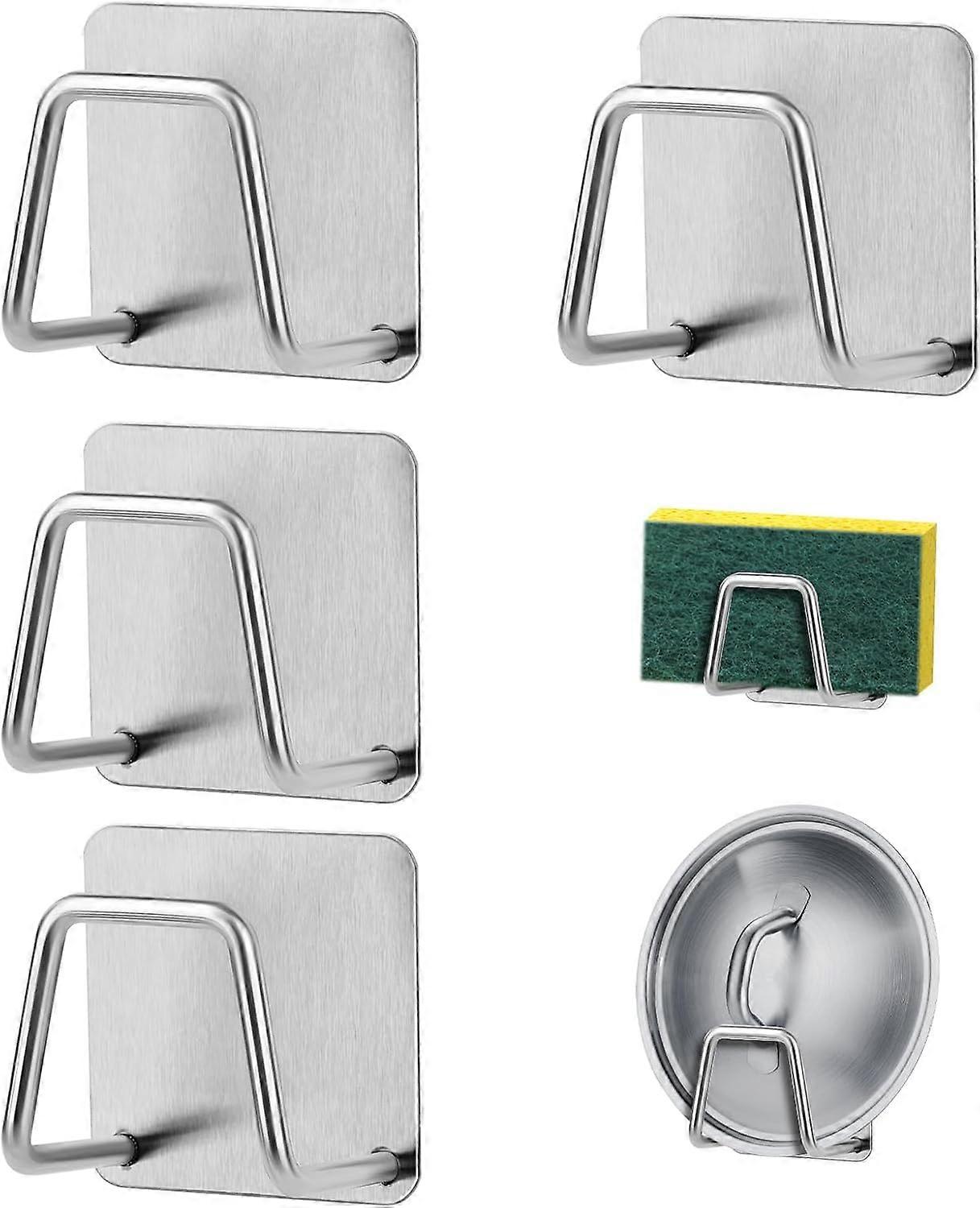 Pieces Kitchen Sink Sponge Holder, Self-Adhesive Sink Sponge Holder, Kitchen Sponge Holder, Sponge Holder, For Sponges, Brush, Dishcloth, Bathroom