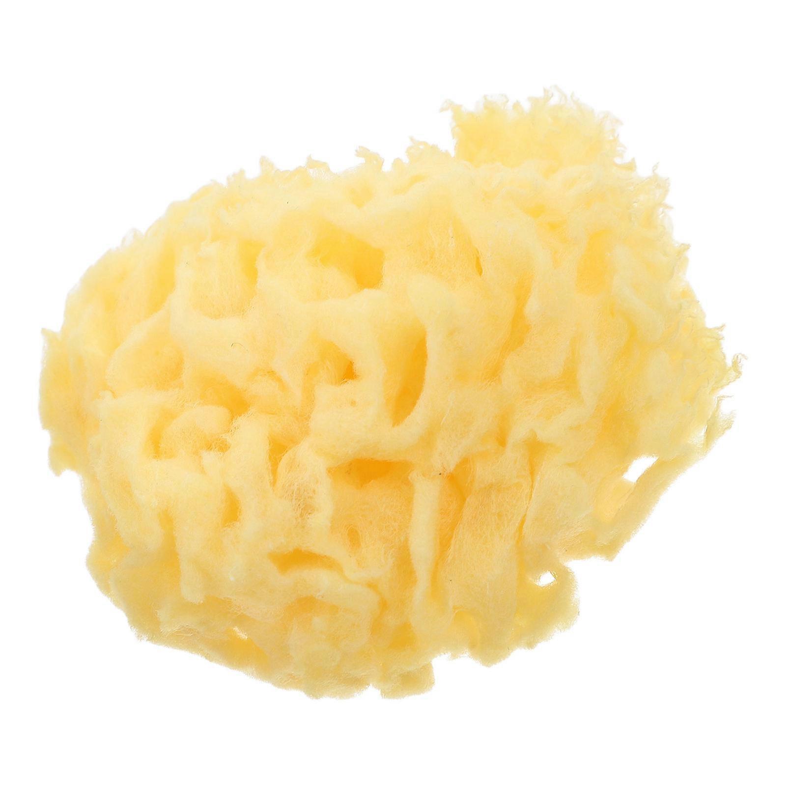 Éponge de bain jaune douce pour la peau de bébé (1 pièce)