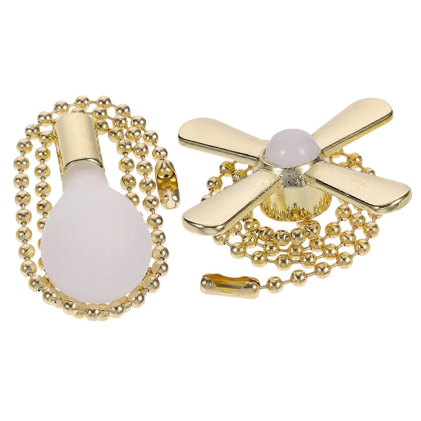 4pcs Ceiling Fan Pull Chain Ornaments Light Bulb Pull Chains Decorative Chains for Home Decor