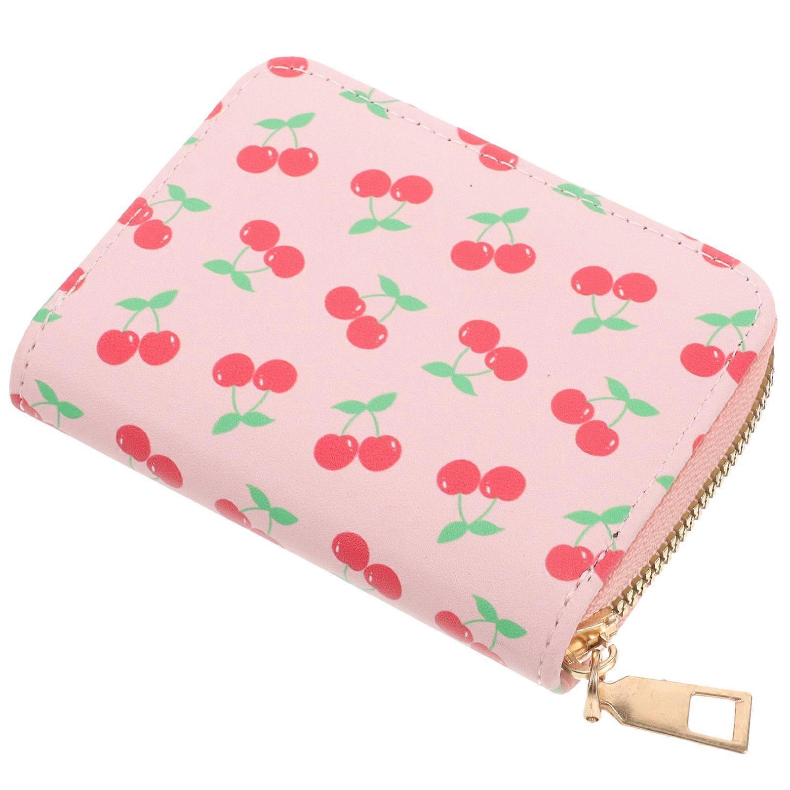 かわいい小さな財布カードケース女性ピンクコンパクトサイズ日常使用旅行ショッピング1パック