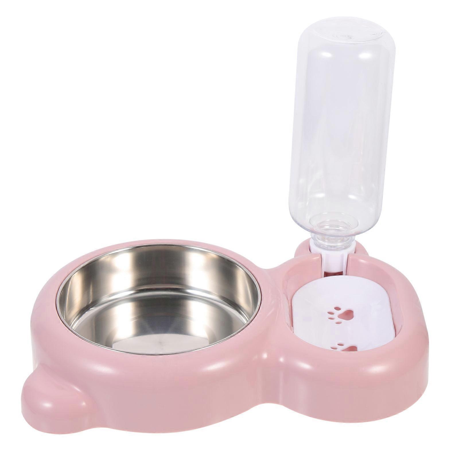 Adorable Multi Function Pet Feeder with Detachable Bowl and Transparent Water Bottle for Cats, Dogs, and Other Pets – Easy to Clean and Convenient
