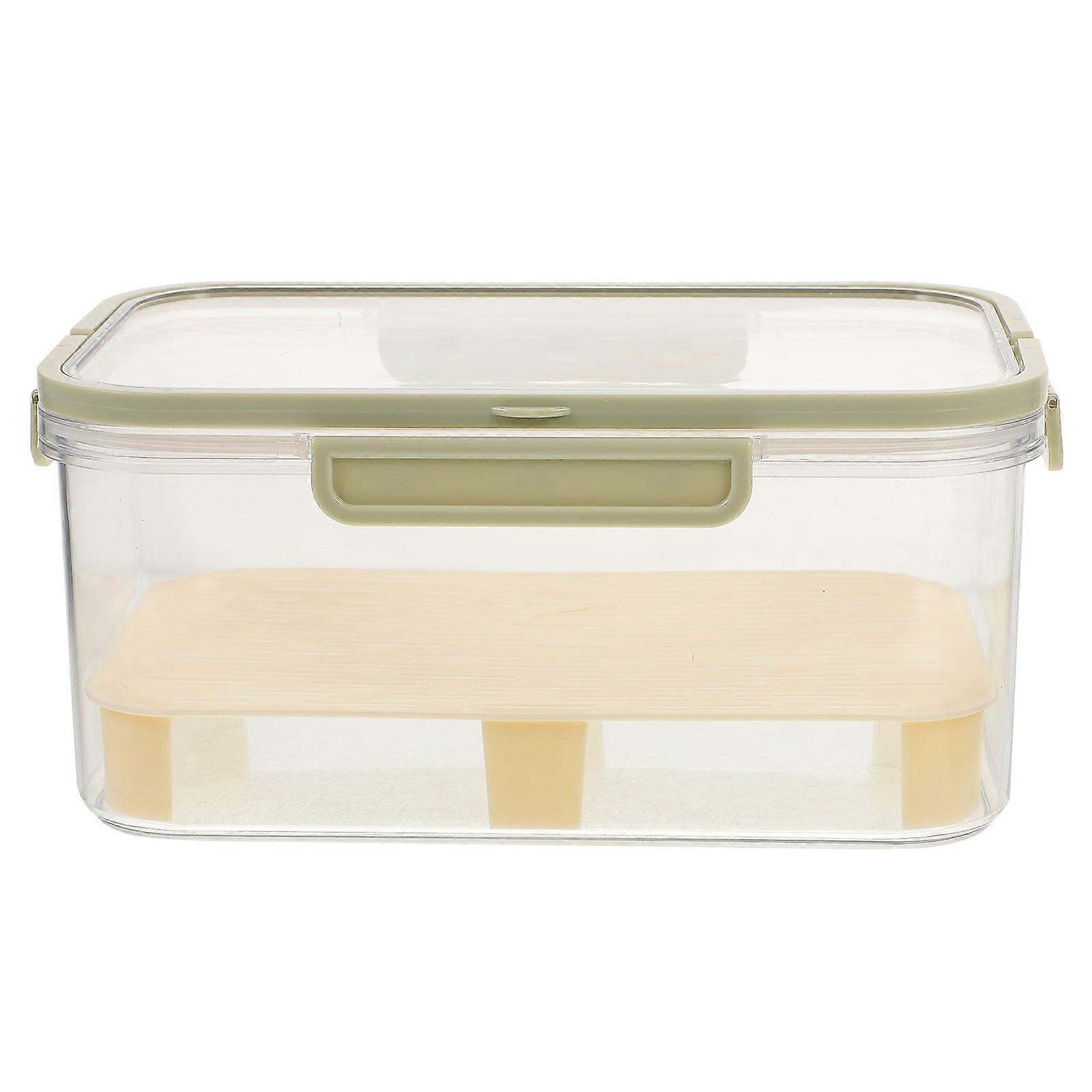 Fridge Storage Organiser Rectangular Fresh-Keeping Box Stackable For Outdoor Enthusiasts 1Pcs