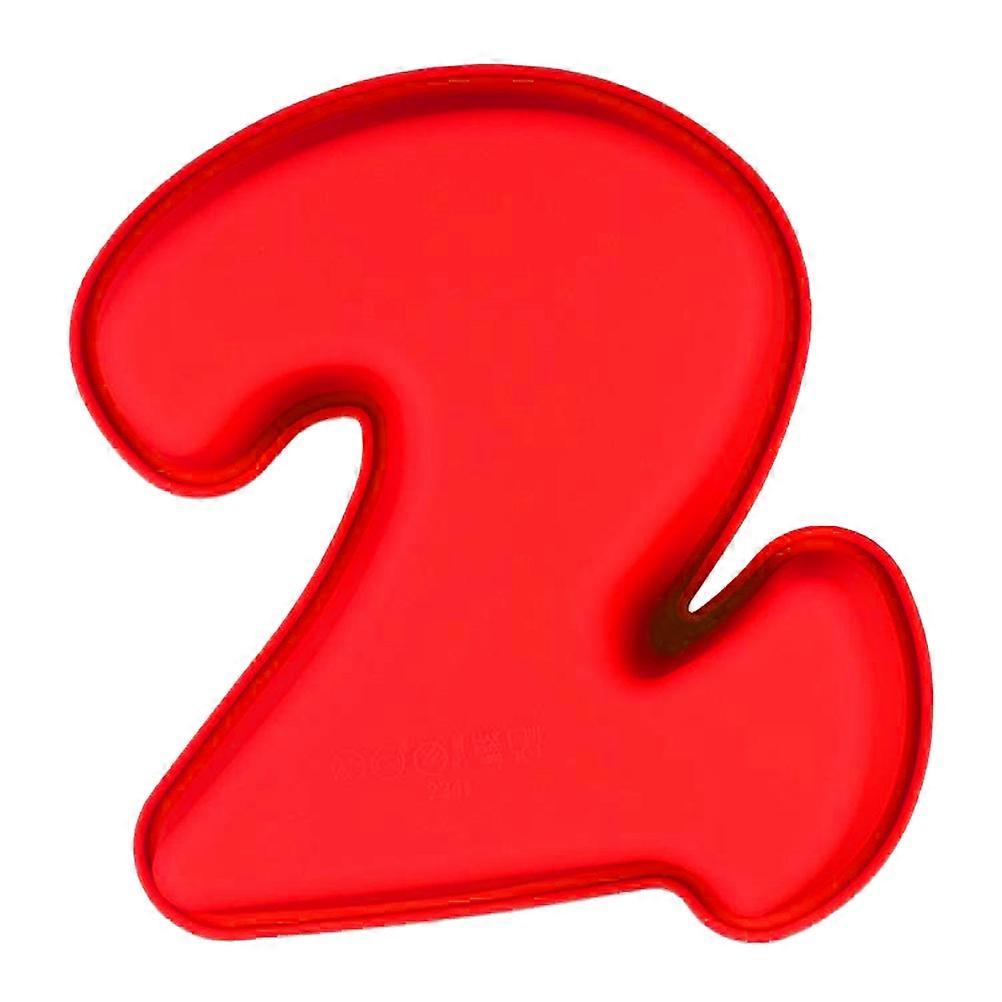 Silicone Cake Moulds Reusable Flexible For Birthday Anniversary Number 2 Shape 1Pcs