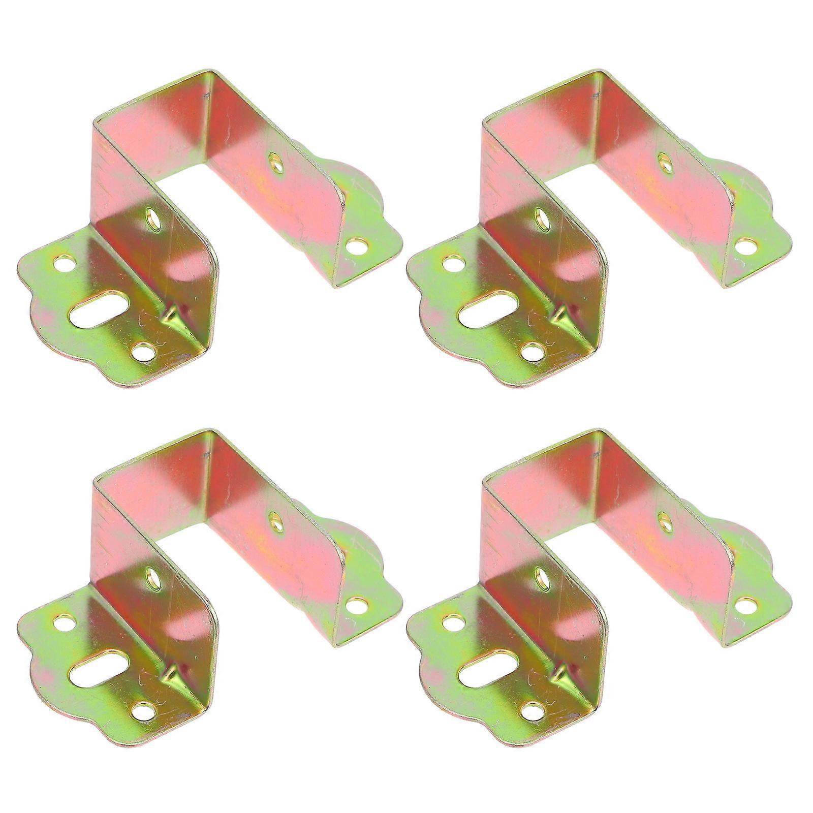 Bed Rail Fasteners Metal Bed Frame Rail Brackets Safe and Convenient Use Reusable 4Pcs